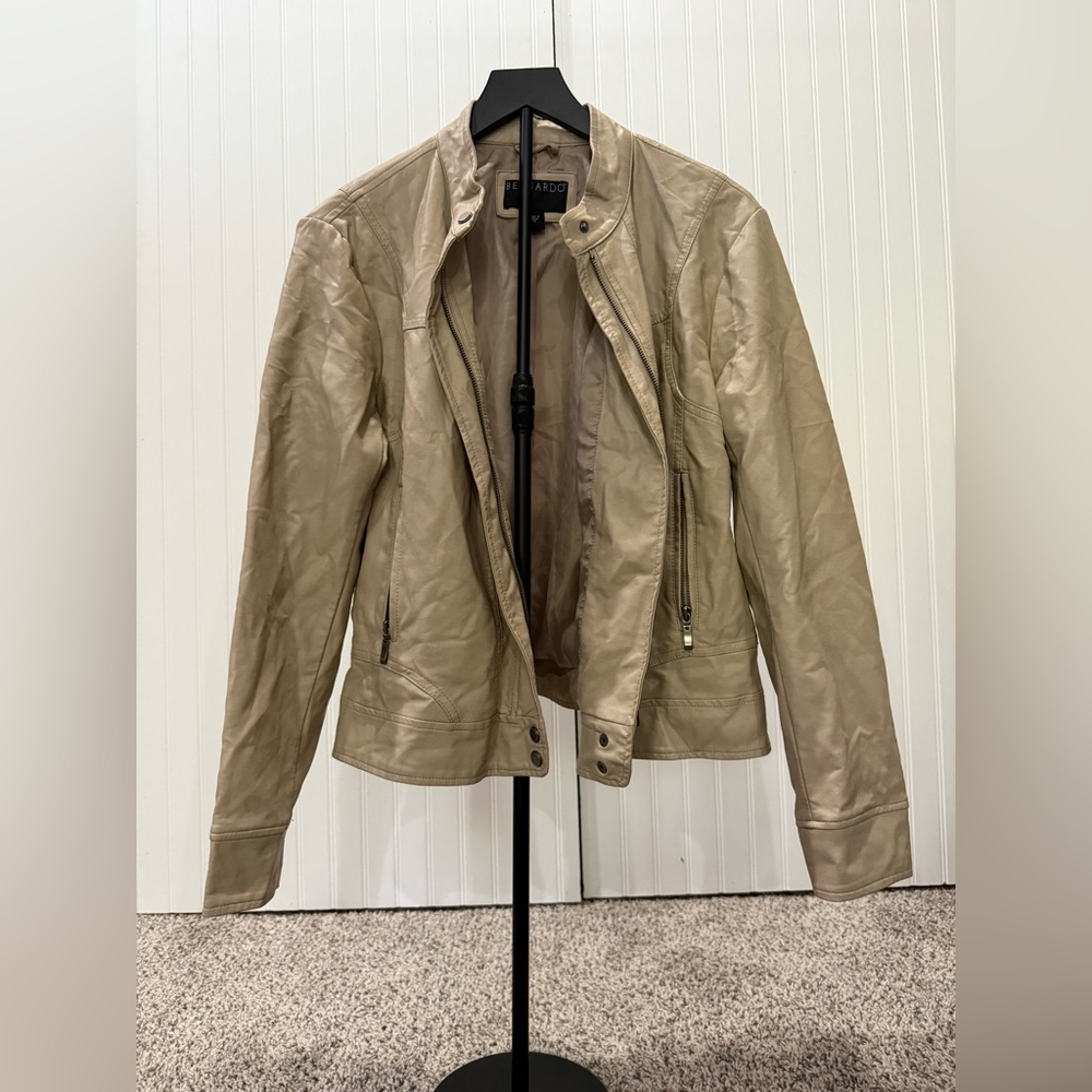 Tan Leather Jacket for Women
